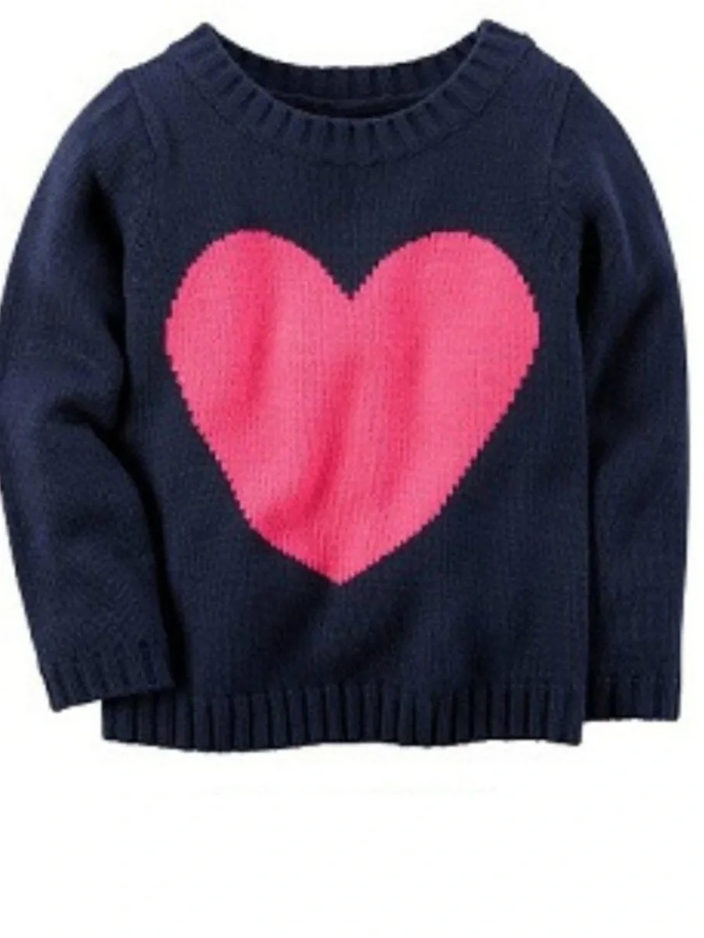 Carters Girls Graphic Cable Knit Sweater with Heart Size 4